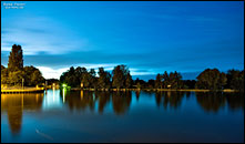 Baumgarteninsel bei Nacht