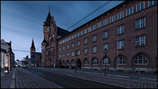 Alt-Köpenick mit Rathaus Köpenick bei Nacht