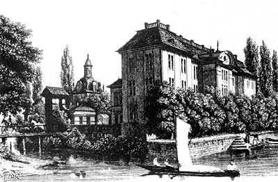 Kupferstich Schloß Köpenick von 1833