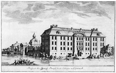 Ansicht des Schloßes Köpenick von 1752